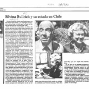 Silvina Bullrich y su estada en Chile  [artículo] Leticia Vigil.