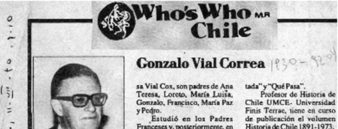 Gonzalo Vial Correa  [artículo].
