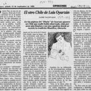 El otro Chile de Luis Oyarzún  [artículo] Jaime Valdivieso.