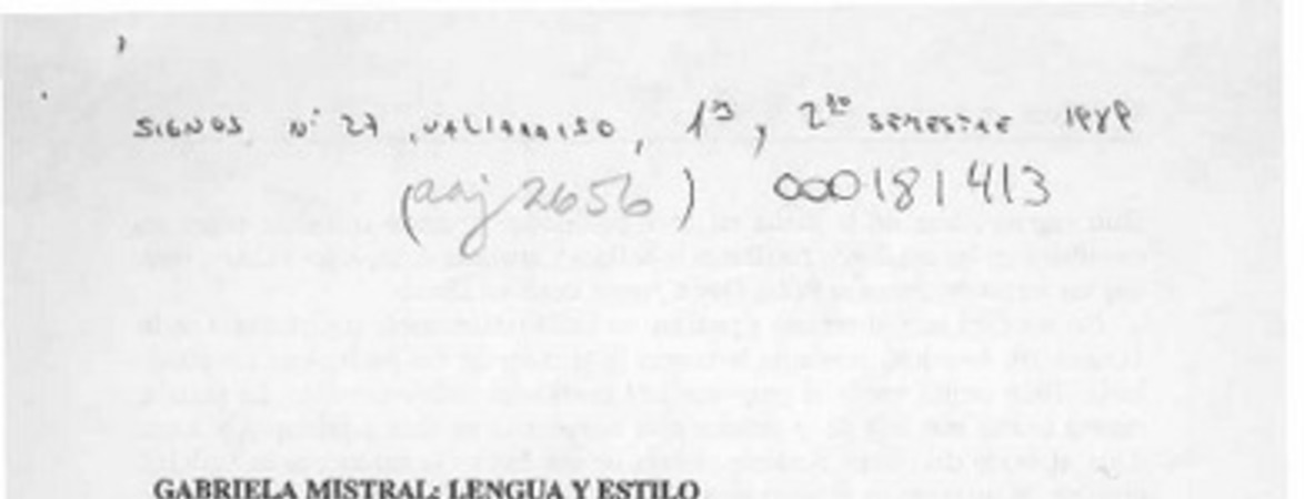 Gabriela Mistral, lengua y estilo
