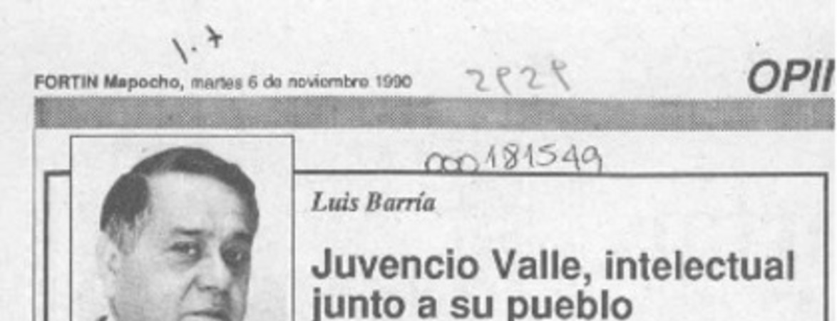 Juvencio Valle, intelectual junto a su pueblo