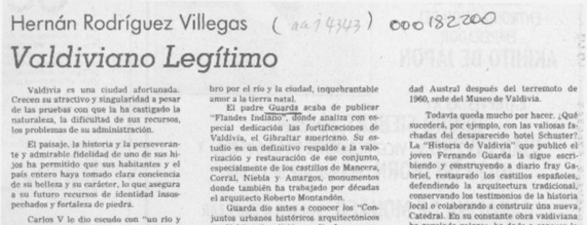 Valdiviano legítimo