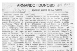 Armando Donoso  [artículo] Darío de la Fuente D.