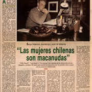"Las mujeres chilenas son macanudas"