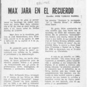 Max Jara en el recuerdo
