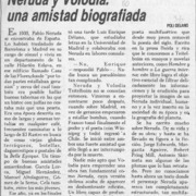 Neruda y Volodia, una amistad biografiada