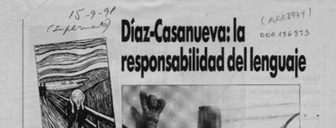 Díaz Casanueva; la responsabilidad del lenguaje