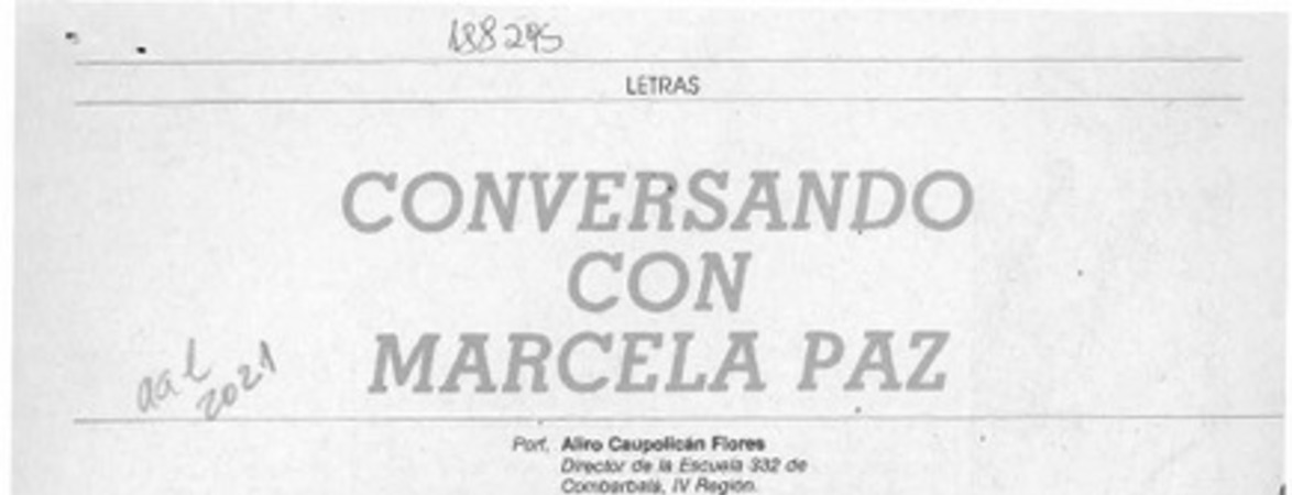 Conversando con Marcela Paz