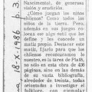 Folklore  [artículo] Andrés Sabella.