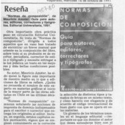 Reseña  [artículo] E. U.