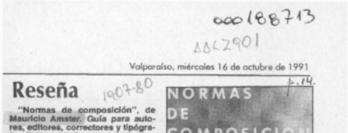 Reseña  [artículo] E. U.