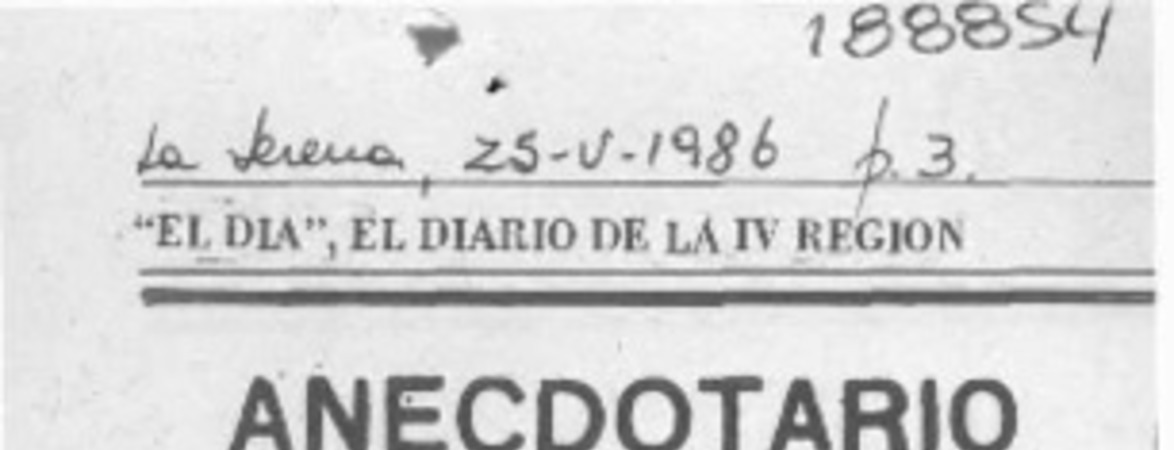 Anecdotario  [artículo] Ana I. Alvarez Núñez.
