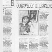 El observador implacable  [artículo] Abraham Santibáñez.