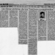 Un filme víctima de los "hechos consumados"  [artículo] Yolanda Montecinos.