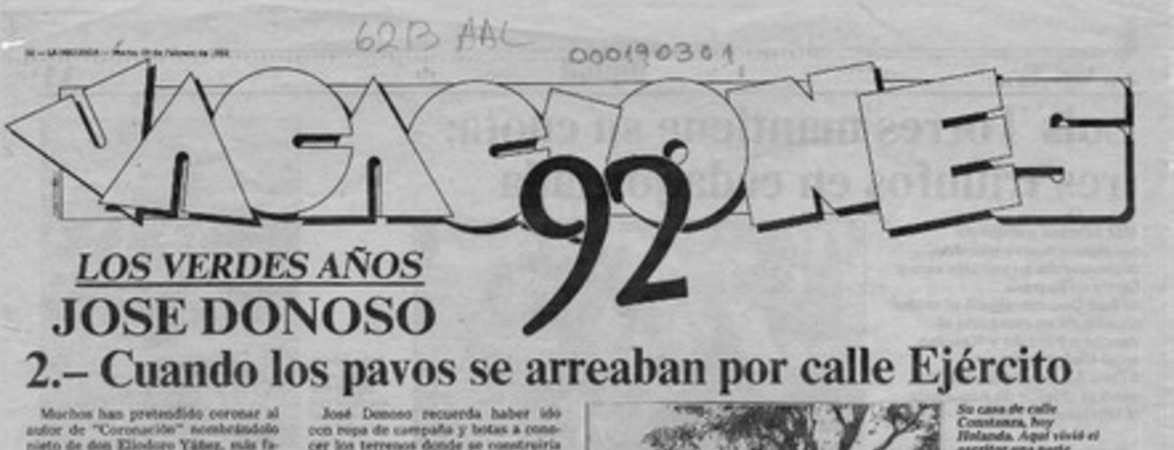 Cuando los pavos se arreaban por calle Ejército  [artículo].