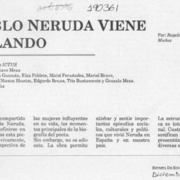 Pablo Neruda viene volando  [artículo] Rogelio Rodríguez Muñoz.