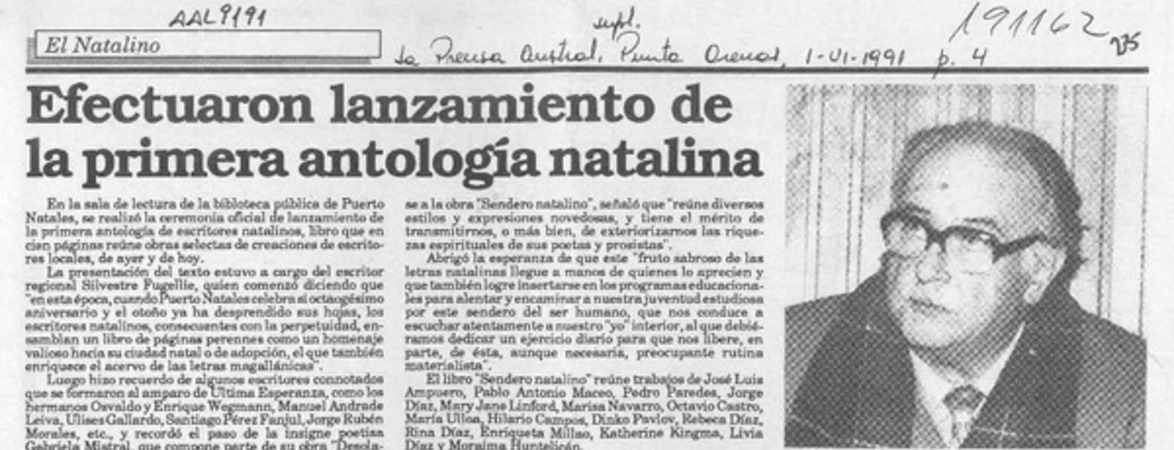 Efectuaron lanzamiento de la primera antología natalina  [artículo].