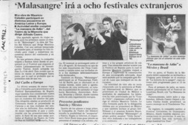 "Malasangre" irá a ocho festivales extranjeros  [artículo].