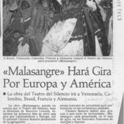"Malasangre" hará gira por Europa y América  [artículo].