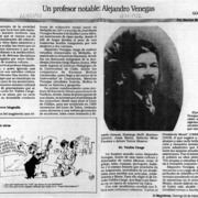 Un profesor notable, Alejandro Venegas  [artículo] Marino Muñoz Lagos.
