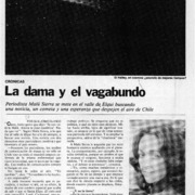 La dama y el vagabundo  [artículo] Guillermo Blanco.