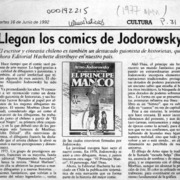 Llegan los comics de Jodorowsky  [artículo].