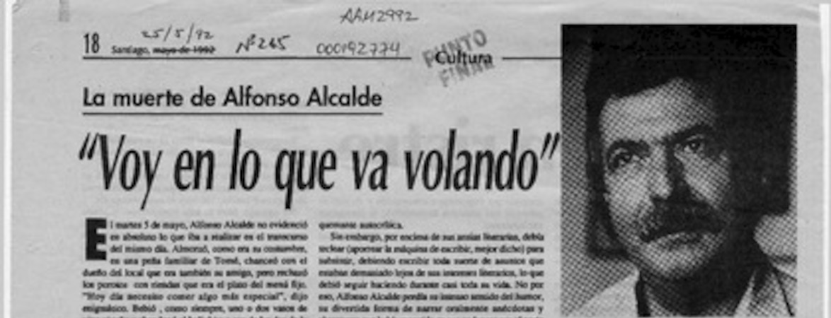 "Voy en lo que va volando"  [artículo] Carlos Ossa.