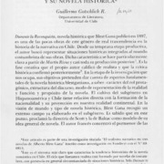 Alberto Blest Gana y su novela histórica  [artículo] Guillermo Gotschlich R.