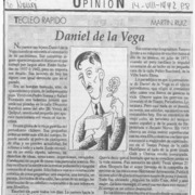 Daniel de la Vega  [artículo] Martín Ruiz.