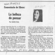 La belleza de pensar