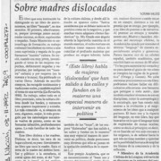Sobre madres dislocadas  [artículo] Adriana Valdés.