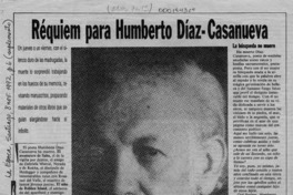 Réquiem para Humberto Díaz-Casanueva