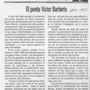 El poeta Víctor Barberis  [artículo] Marino Muñoz Lagos.