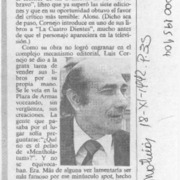 A los 67 años falleció el escritor Luis Cornejo  [artículo].