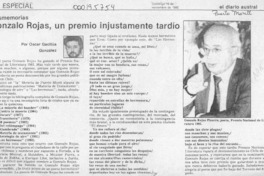 Gonzalo Rojas, un premio injustamente tardío