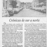 Crónicas de sur a norte  [artículo] Ramón Díaz Eterovic.