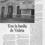 Tras la huella de Violeta  [artículo] Mónica Villarroel.