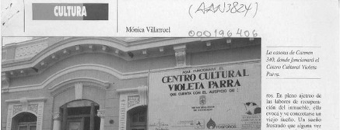 Tras la huella de Violeta  [artículo] Mónica Villarroel.