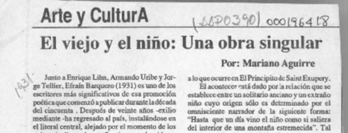 Una obra muy singular  [artículo] Mariano Aguirre.