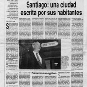 Santiago, una cuidad escrita por sus habitantes  [artículo] Clara Pérez G.
