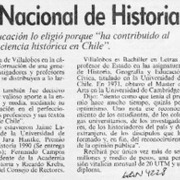 Villalobos, Premio Nacional de Historia  [artículo].