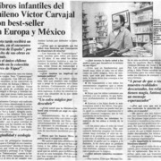 Libros infantiles del chileno Víctor Carvajal son best seller en Europa y México