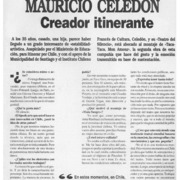 Mauricio Celedón creador itinerante
