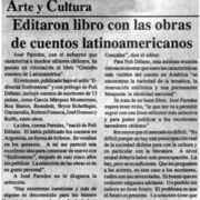 Editaron libro con las obras de cuentos latinoamericanos