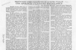 Una apología a la fauna magallánica  [artículo] Esteban Barruel.