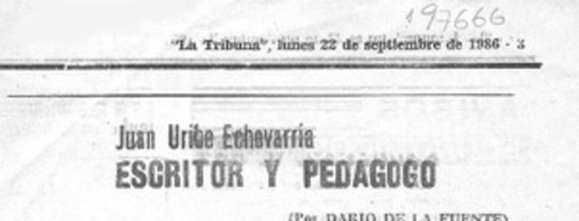 Escritor y pedagogo