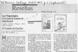 El cazador de cuentos  [artículo] Debora Con.