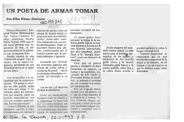 Un poeta de armas tomar  [artículo] Elba Elena Jiménez.