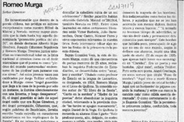 Romeo Murga  [artículo] Héctor Edo. Espinoza Viveros.