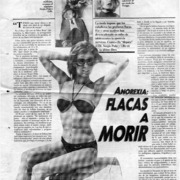 Anorexia, flacas a morir  [artículo] Andrea Bostelmann.
